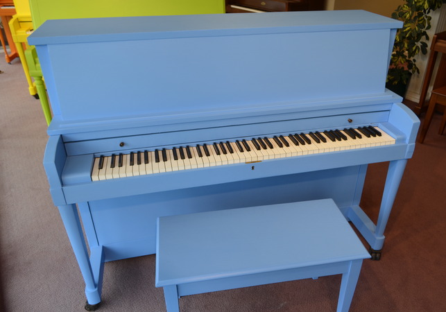 1963 Baby Blue Baldwin Hamilton Studio Piano - Upright - Studio Pianos